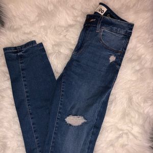GARAGE rip denim skinny jeans
